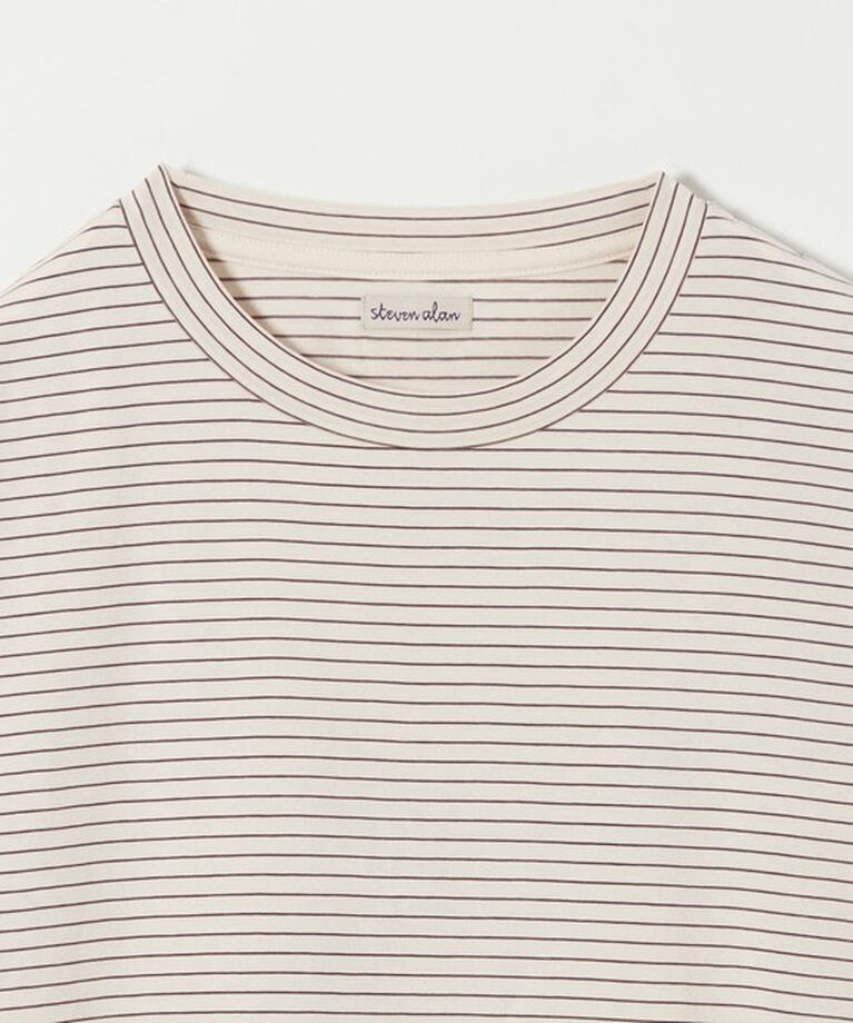 STEVEN ALAN「＜Steven Alan＞ サイロ ボーダー クルーネック Tシャツ NARROW」|Tシャツ・カットソー|