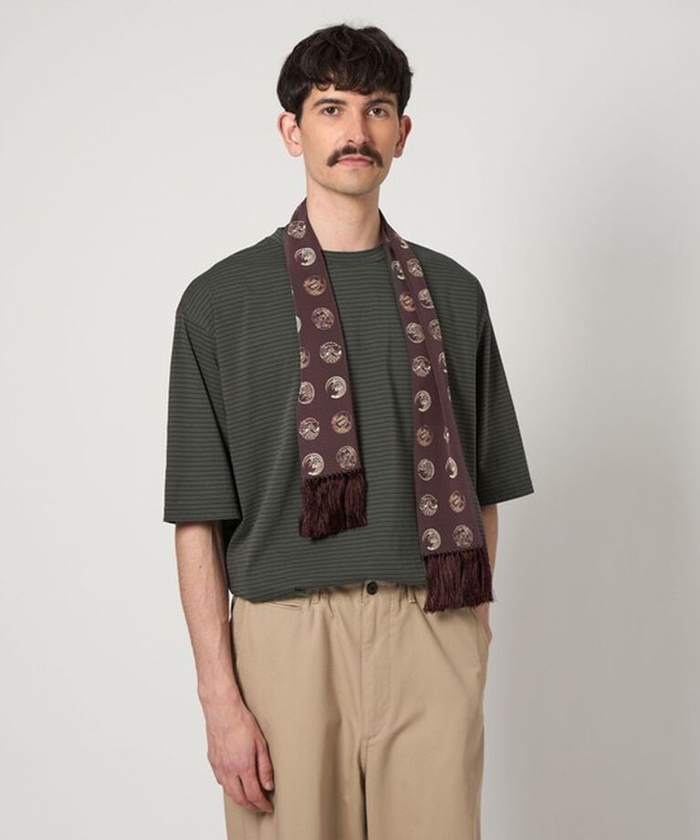 STEVEN ALAN「＜Steven Alan＞ サイロ ボーダー クルーネック Tシャツ NARROW」|Tシャツ・カットソー|DK.GRAY