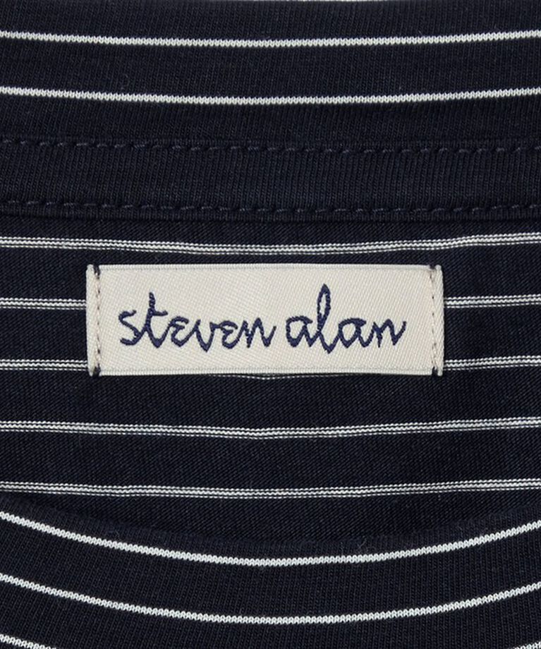 STEVEN ALAN「＜Steven Alan＞ サイロ ボーダー クルーネック Tシャツ NARROW」|Tシャツ・カットソー|