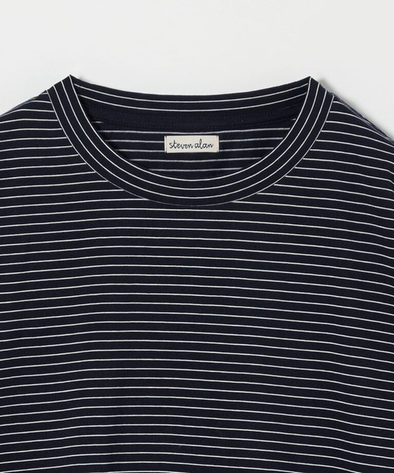 STEVEN ALAN「＜Steven Alan＞ サイロ ボーダー クルーネック Tシャツ NARROW」|Tシャツ・カットソー|