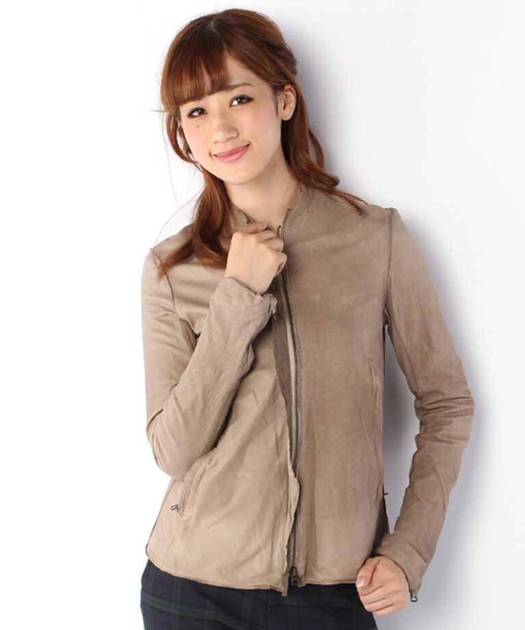 Ray BEAMS 「sisii / new シングルライダース」|ブルゾン・スタジャン|7 LT.GREY(BEIGE系)