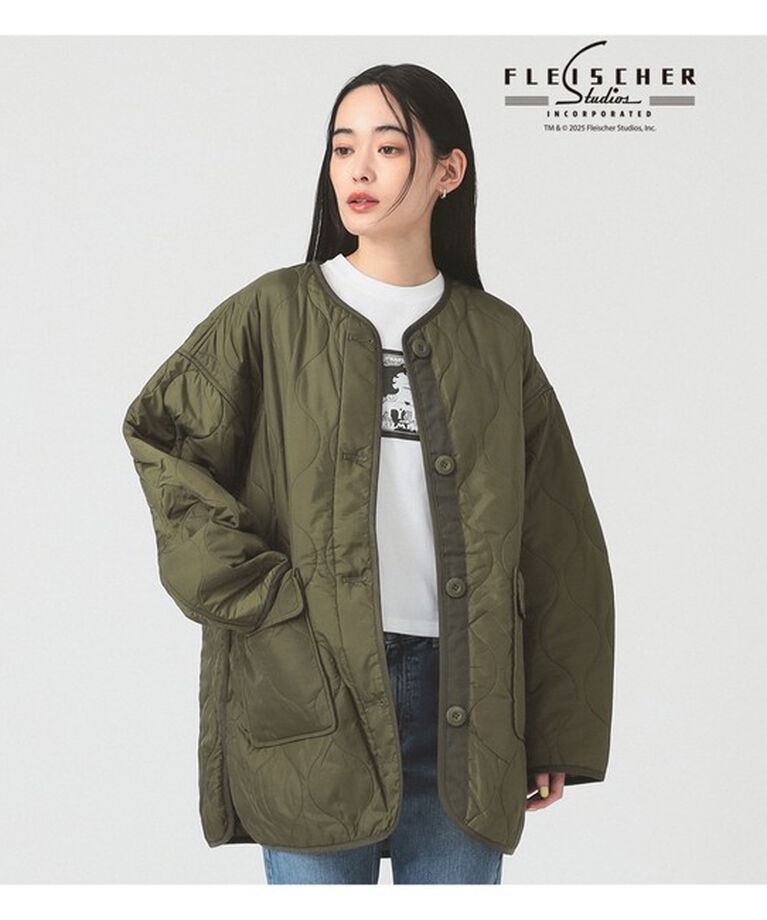 Ray BEAMS 「キルティング ノーカラー ブルゾン」|ブルゾン・スタジャン|OLIVE