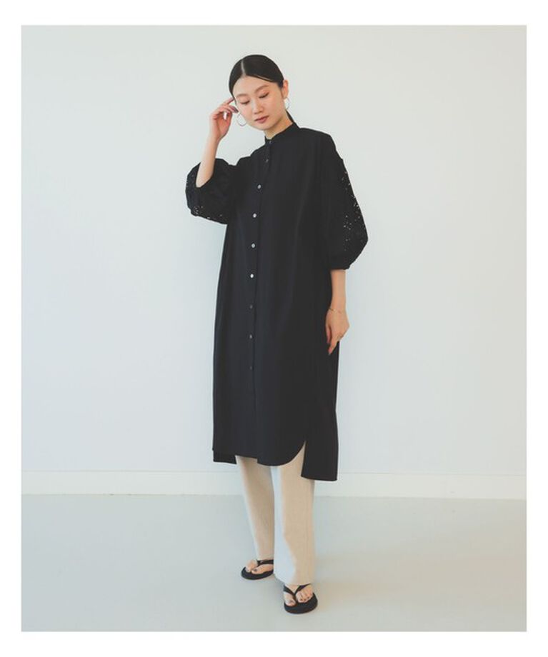 Demi-Luxe BEAMS 「【別注】TICCA / レース パフスリーブワンピース」|ワンピース|別注BLACK