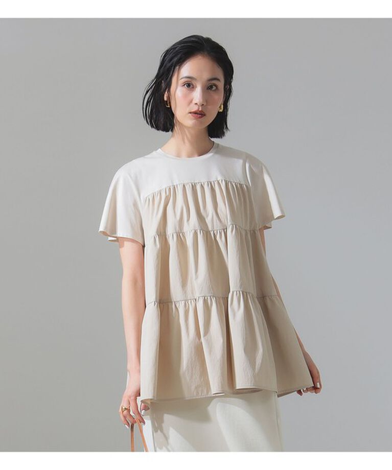 Demi-Luxe BEAMS 「コンビ ティアード プルオーバー」|シャツ・ブラウス|