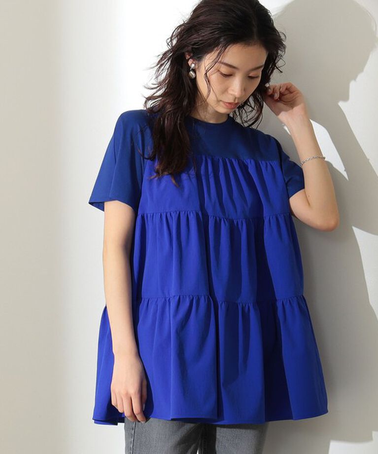 Demi-Luxe BEAMS 「コンビ ティアード プルオーバー」|シャツ・ブラウス|