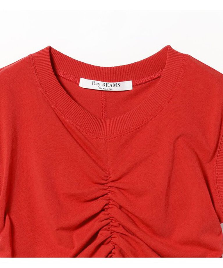 Ray BEAMS 「Ray BEAMS / ギャザー フロント ノースリーブ カットソー」|Tシャツ・カットソー|