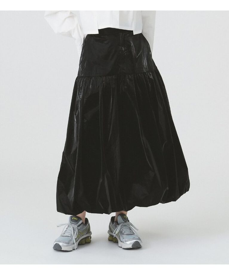 Ray BEAMS 「グロッシー バルーン スカート」|スカート|BLACK