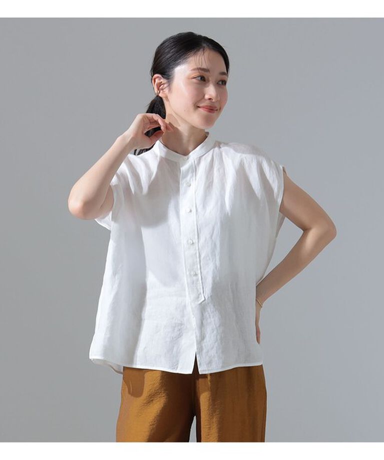 Demi-Luxe BEAMS 「TICCA / リネン フレンチスリーブ シャツ」|シャツ・ブラウス|
