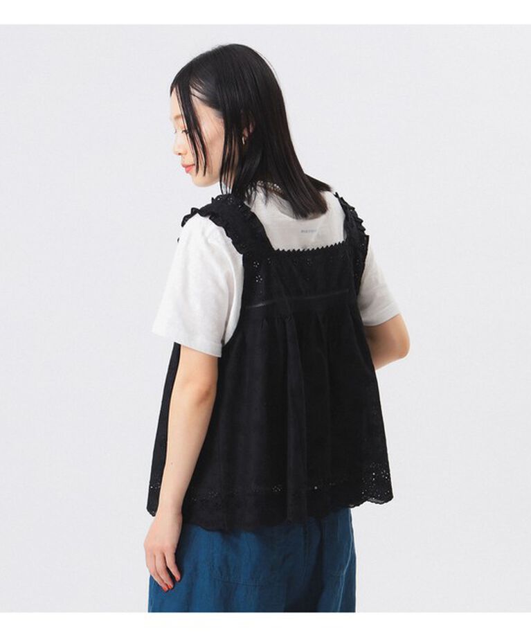 BEAMSBOY「カットワーク キャミソール」|シャツ・ブラウス|BLACK