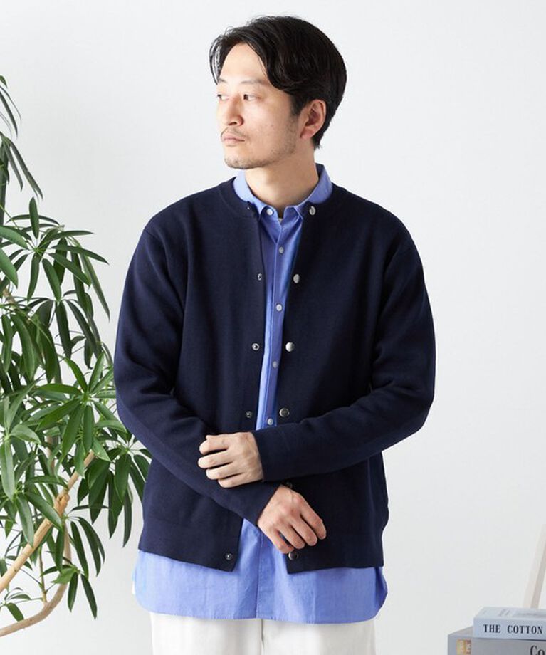 SHIPS any「SHIPS any: 〈手洗い可能〉 ミラノリブ クルーネック カーディガン 24SS◇」|カーディガン|