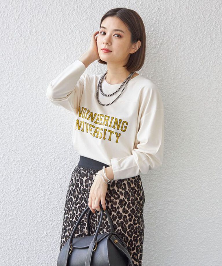SHIPS for women「〈洗濯機可能〉Odub:フットボール TEE◇」|Tシャツ・カットソー|
