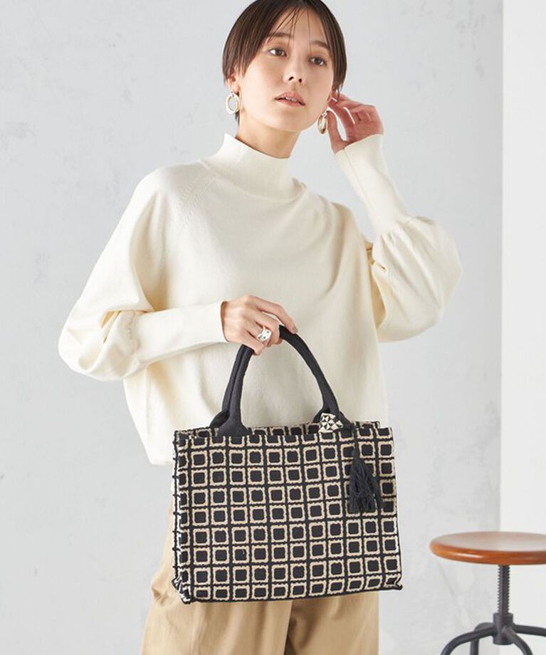 SHIPS for women「【SHIPS別注】BINDU:横型 ジャカード トート ◇」|トートバッグ|
