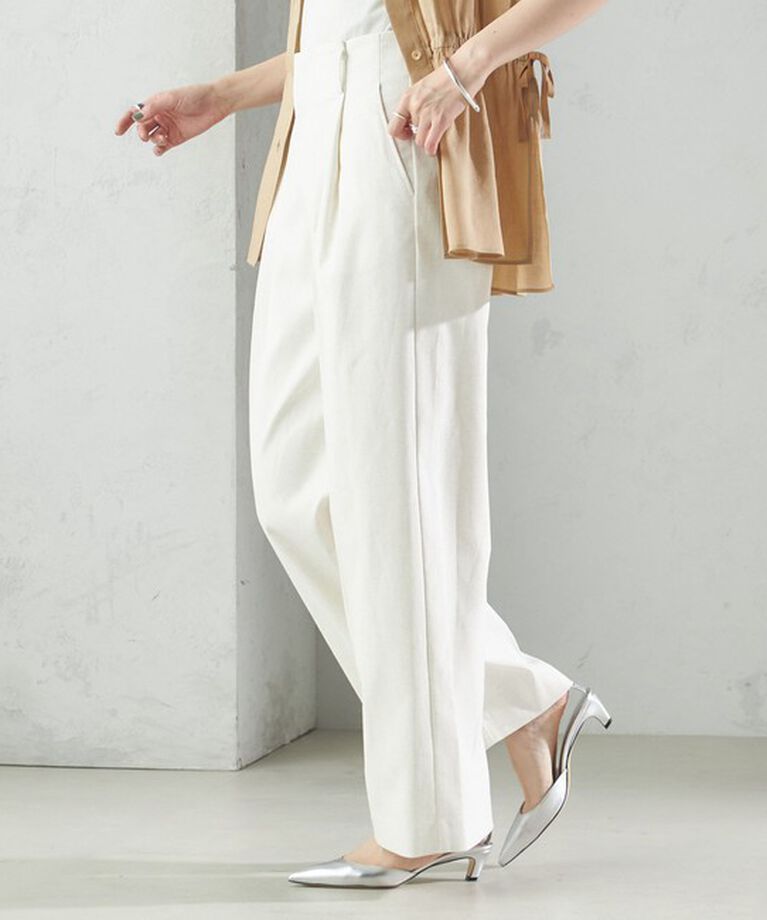 SHIPS for women「〈手洗い可能 〉ドライオックス フロント タック ストレート パンツ 25SS」|その他|