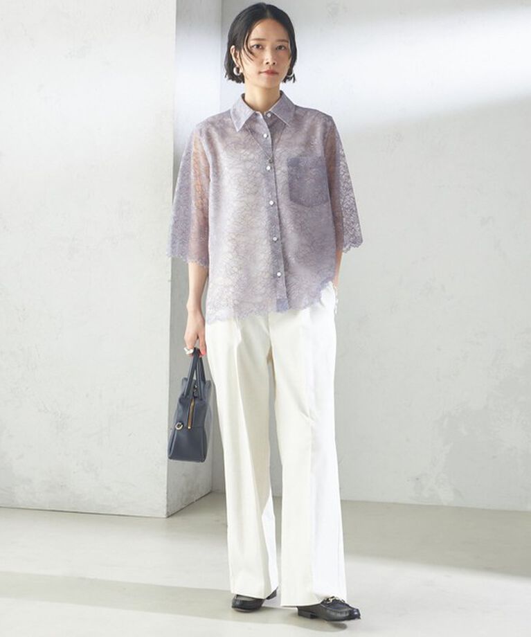 SHIPS for women「〈手洗い可能 〉ドライオックス フロント タック ストレート パンツ 25SS」|その他|