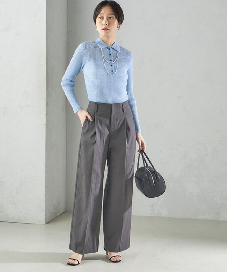 SHIPS for women「〈手洗い可能 〉ドライオックス フロント タック ストレート パンツ 25SS」|その他|