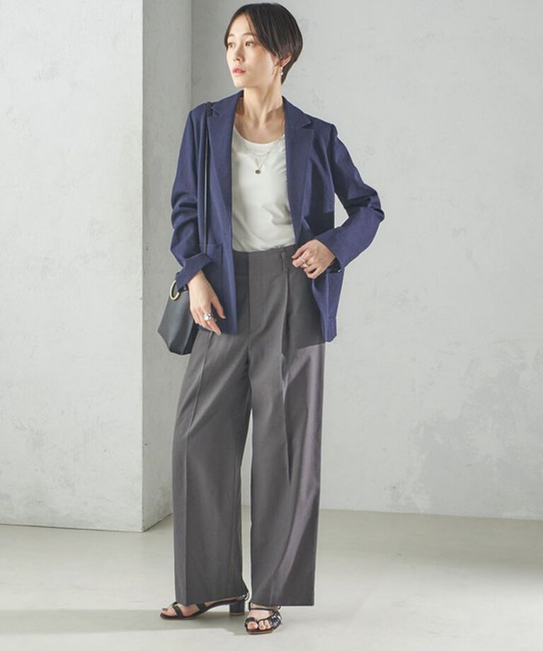 SHIPS for women「〈手洗い可能 〉ドライオックス フロント タック ストレート パンツ 25SS」|その他|