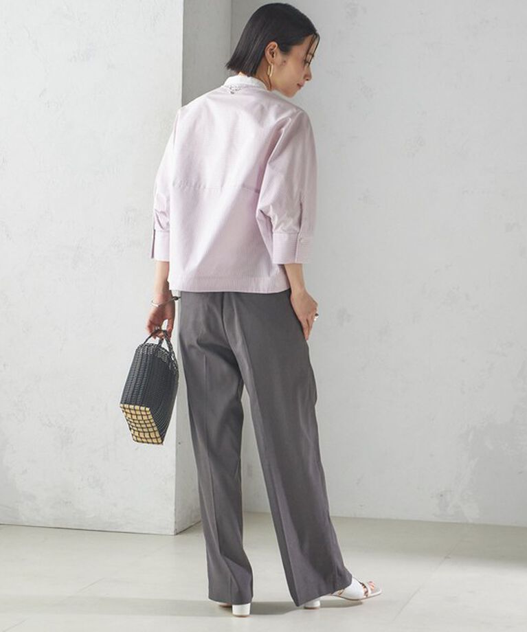 SHIPS for women「〈手洗い可能 〉ドライオックス フロント タック ストレート パンツ 25SS」|その他|