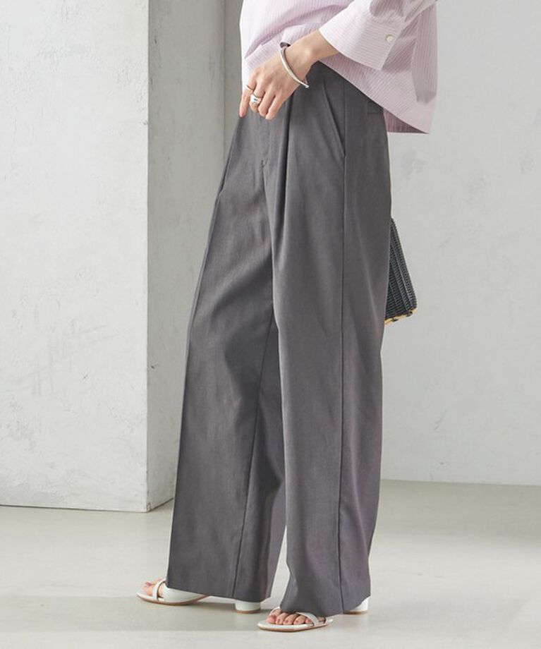 SHIPS for women「〈手洗い可能 〉ドライオックス フロント タック ストレート パンツ 25SS」|その他|