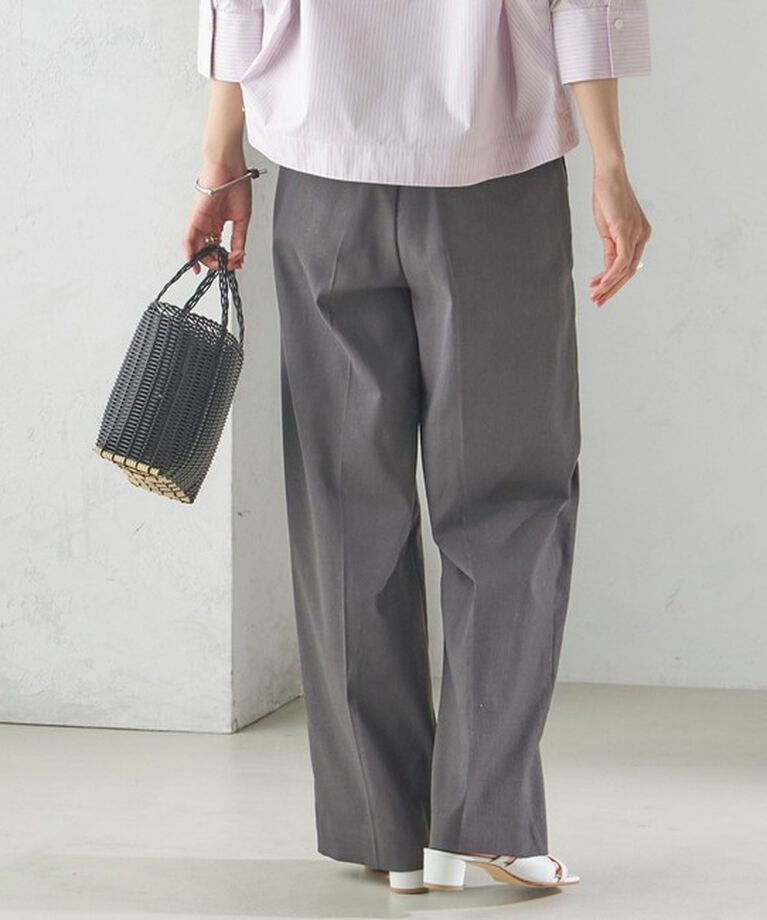 SHIPS for women「〈手洗い可能 〉ドライオックス フロント タック ストレート パンツ 25SS」|その他|