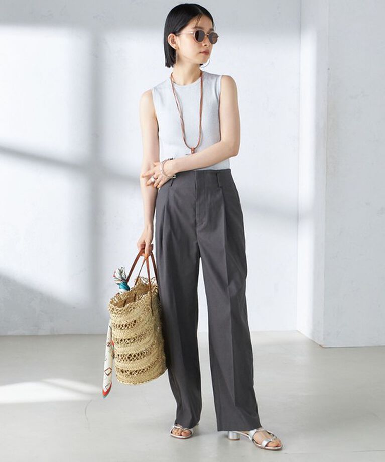 SHIPS for women「〈手洗い可能 〉ドライオックス フロント タック ストレート パンツ 25SS」|その他|