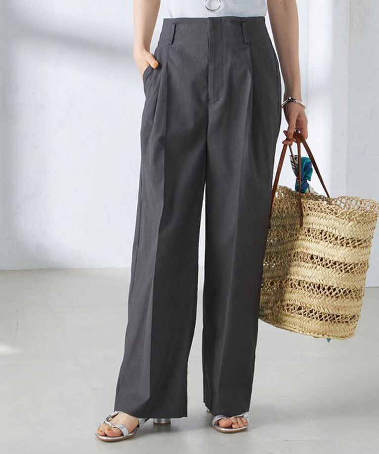 SHIPS for women「〈手洗い可能 〉ドライオックス フロント タック ストレート パンツ 25SS」|その他|