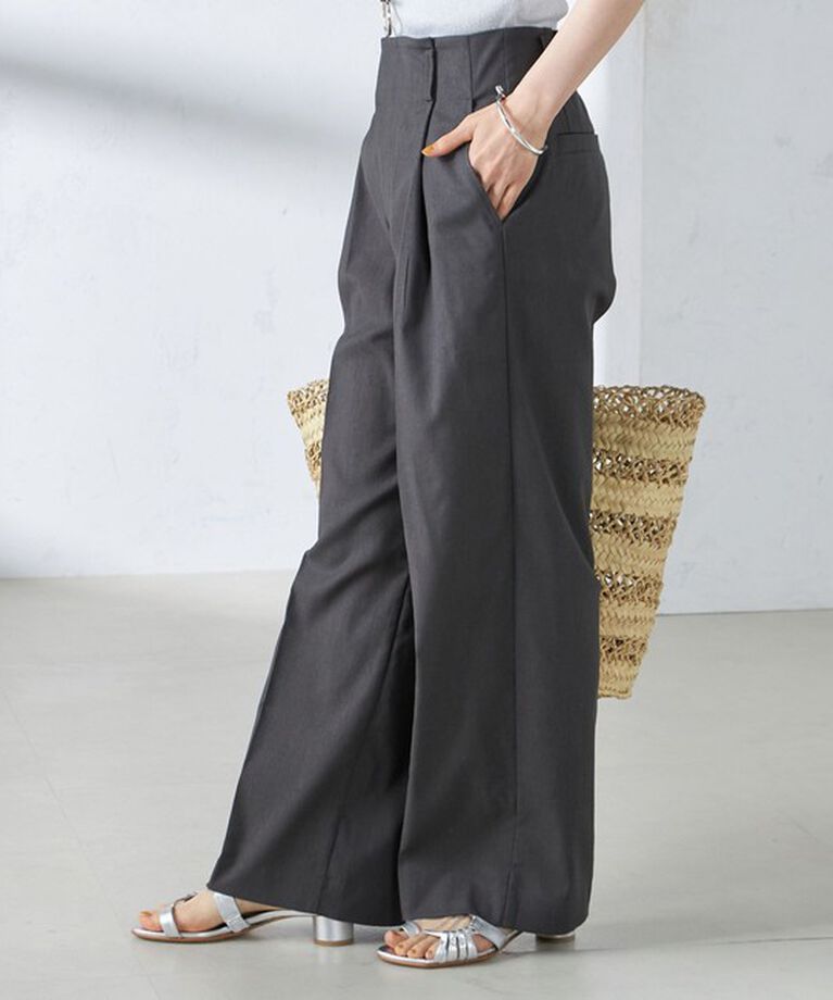 SHIPS for women「〈手洗い可能 〉ドライオックス フロント タック ストレート パンツ 25SS」|その他|