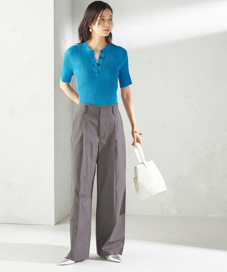 SHIPS for women「〈手洗い可能 〉ドライオックス フロント タック ストレート パンツ 25SS」|その他|