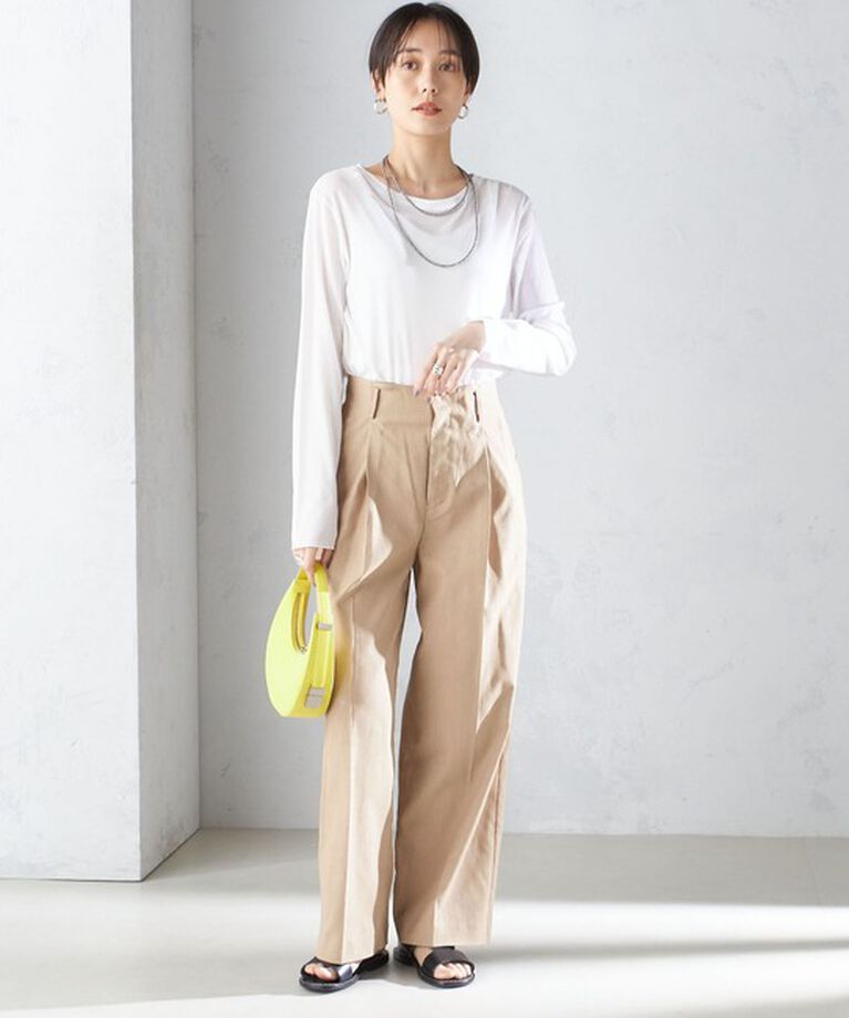 SHIPS for women「〈手洗い可能 〉ドライオックス フロント タック ストレート パンツ 25SS」|その他|