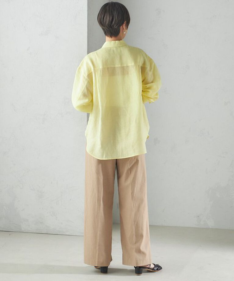 SHIPS for women「〈手洗い可能 〉ドライオックス フロント タック ストレート パンツ 25SS」|その他|