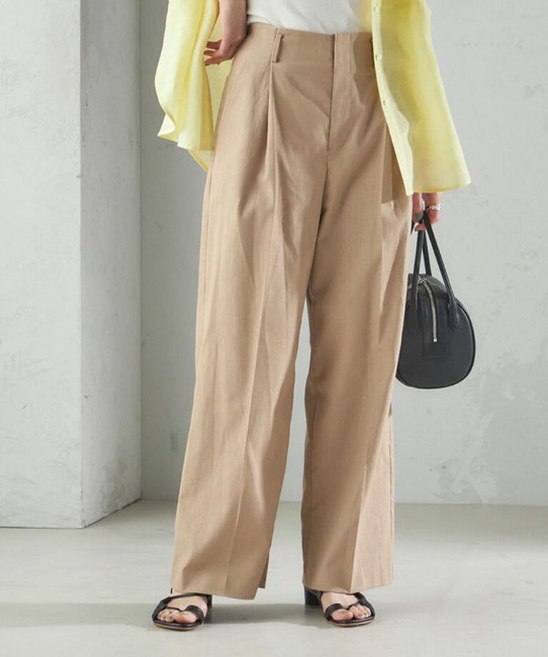 SHIPS for women「〈手洗い可能 〉ドライオックス フロント タック ストレート パンツ 25SS」|その他|
