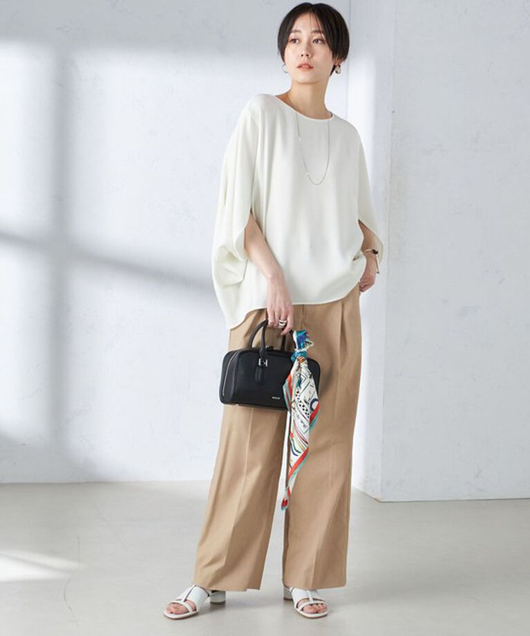 SHIPS for women「〈手洗い可能 〉ドライオックス フロント タック ストレート パンツ 25SS」|その他|