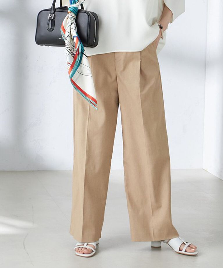 SHIPS for women「〈手洗い可能 〉ドライオックス フロント タック ストレート パンツ 25SS」|その他|