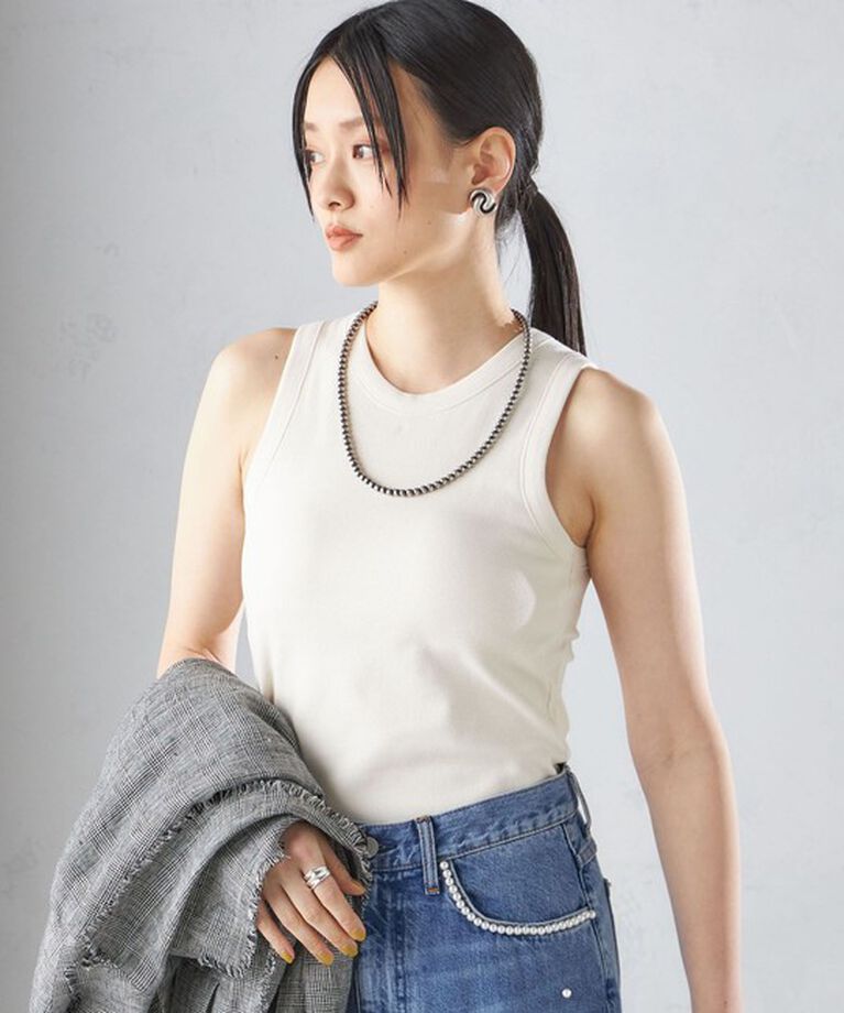 SHIPS for women「〈手洗い可能〉カップ付き リブ タンクトップ◇」|インナー|