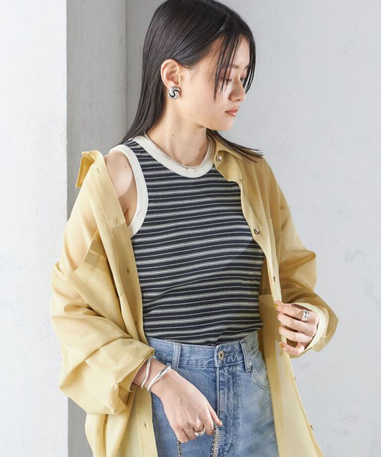 SHIPS for women「〈手洗い可能〉カップ付き リブ タンクトップ◇」|インナー|