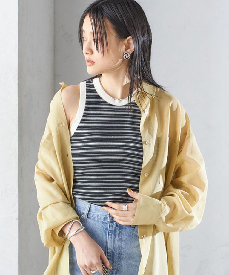 SHIPS for women「〈手洗い可能〉カップ付き リブ タンクトップ◇」|インナー|