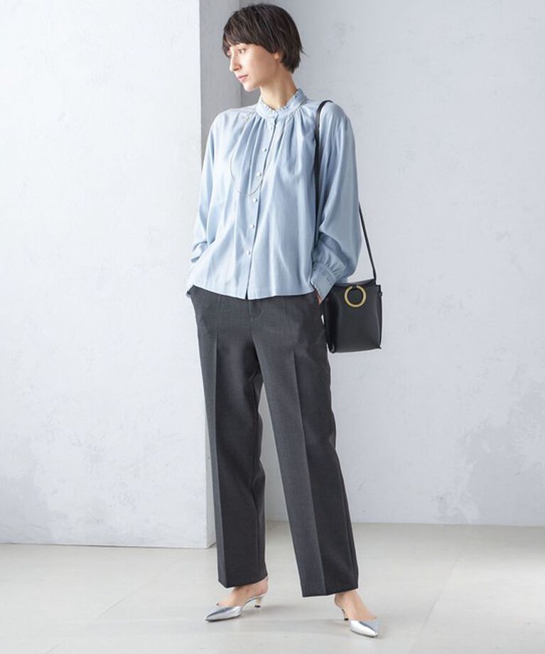 SHIPS for women「〈手洗い可能〉ストレート センタープレス トラウザーズ」|その他|