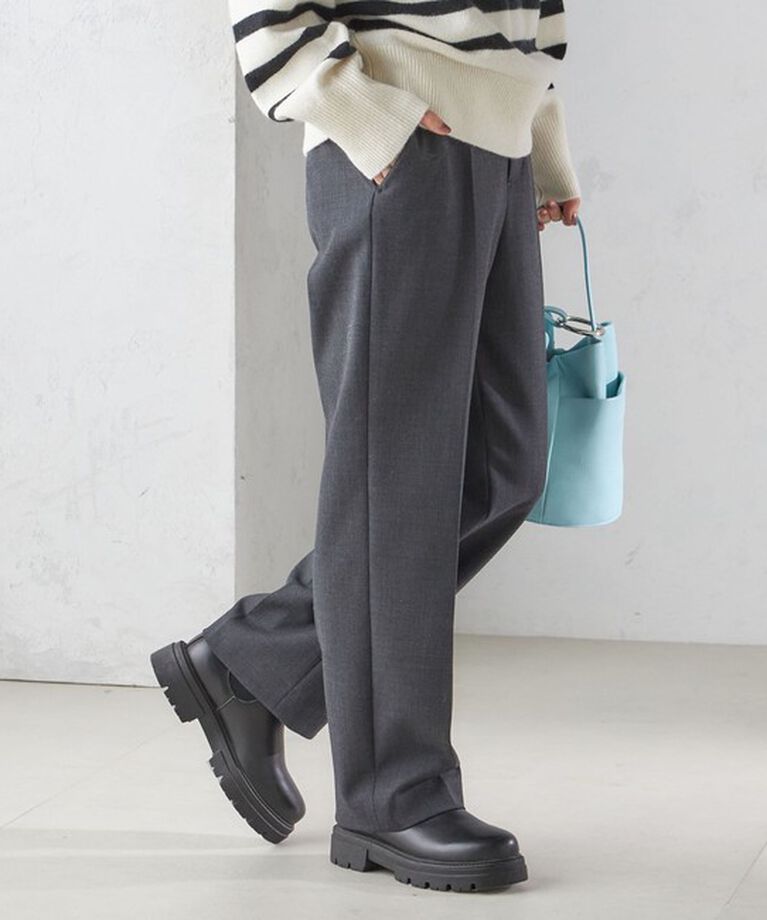 SHIPS for women「〈手洗い可能〉ストレート センタープレス トラウザーズ」|その他|