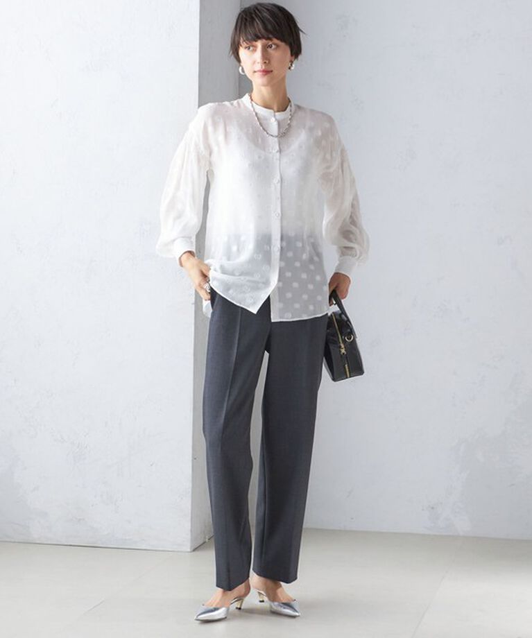 SHIPS for women「〈手洗い可能〉ストレート センタープレス トラウザーズ」|その他|