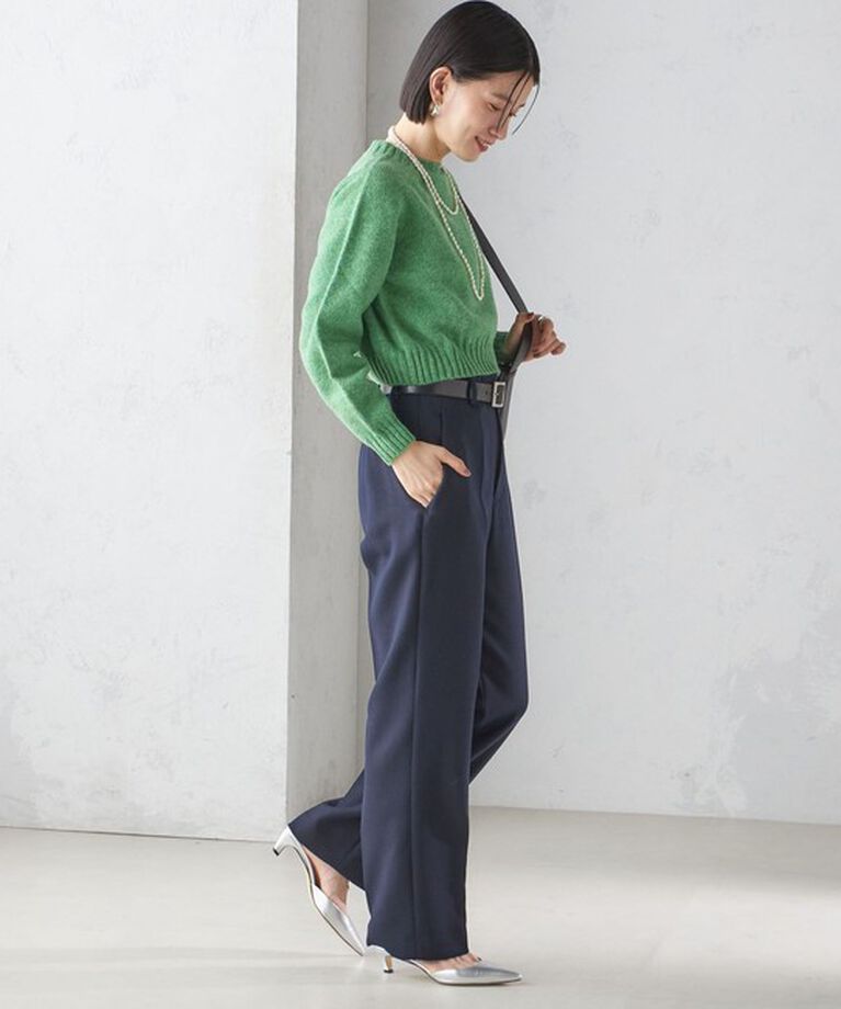 SHIPS for women「〈手洗い可能〉ストレート センタープレス トラウザーズ」|その他|