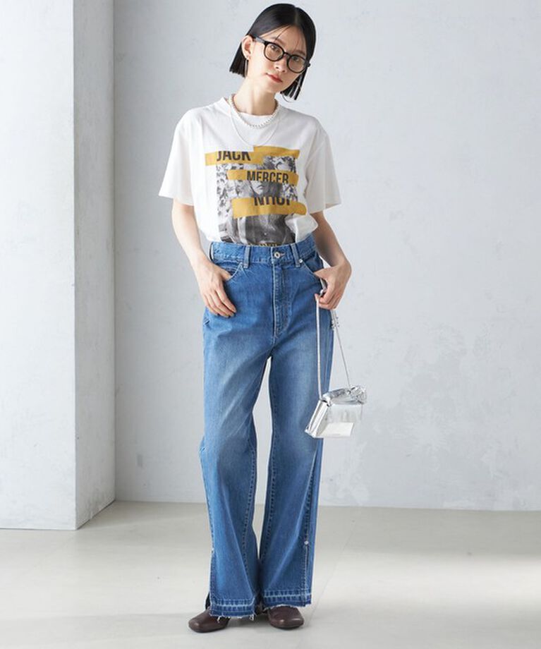 SHIPS for women「J.J.MERCER:〈洗濯機可能〉プリント TEE」|Tシャツ・カットソー|