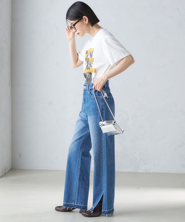 SHIPS for women「J.J.MERCER:〈洗濯機可能〉プリント TEE」|Tシャツ・カットソー|