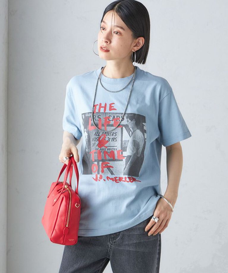 SHIPS for women「J.J.MERCER:〈洗濯機可能〉プリント TEE」|Tシャツ・カットソー|