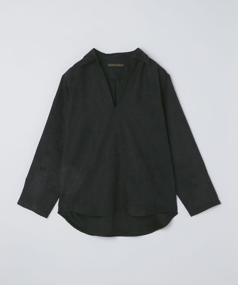 SHIPS「BENCH MARKING SHIRT: スキッパー ポリエステル フェイクスエード シャツ」|シャツ・ブラウス|