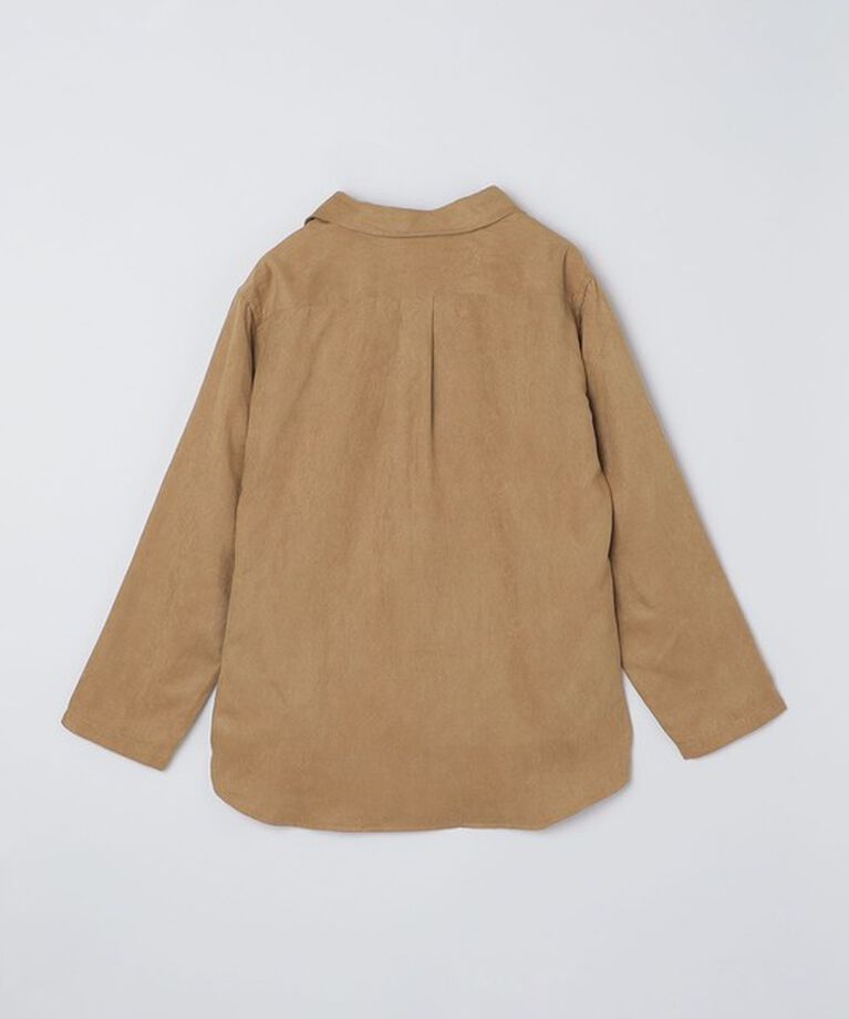 SHIPS「BENCH MARKING SHIRT: スキッパー ポリエステル フェイクスエード シャツ」|シャツ・ブラウス|