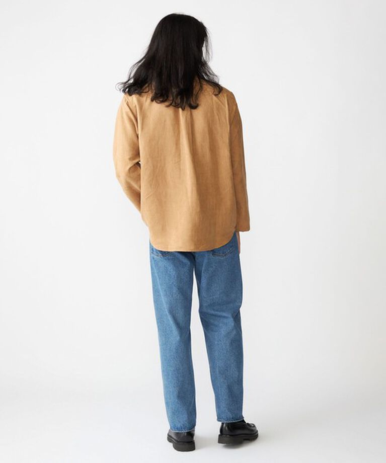 SHIPS「BENCH MARKING SHIRT: スキッパー ポリエステル フェイクスエード シャツ」|シャツ・ブラウス|