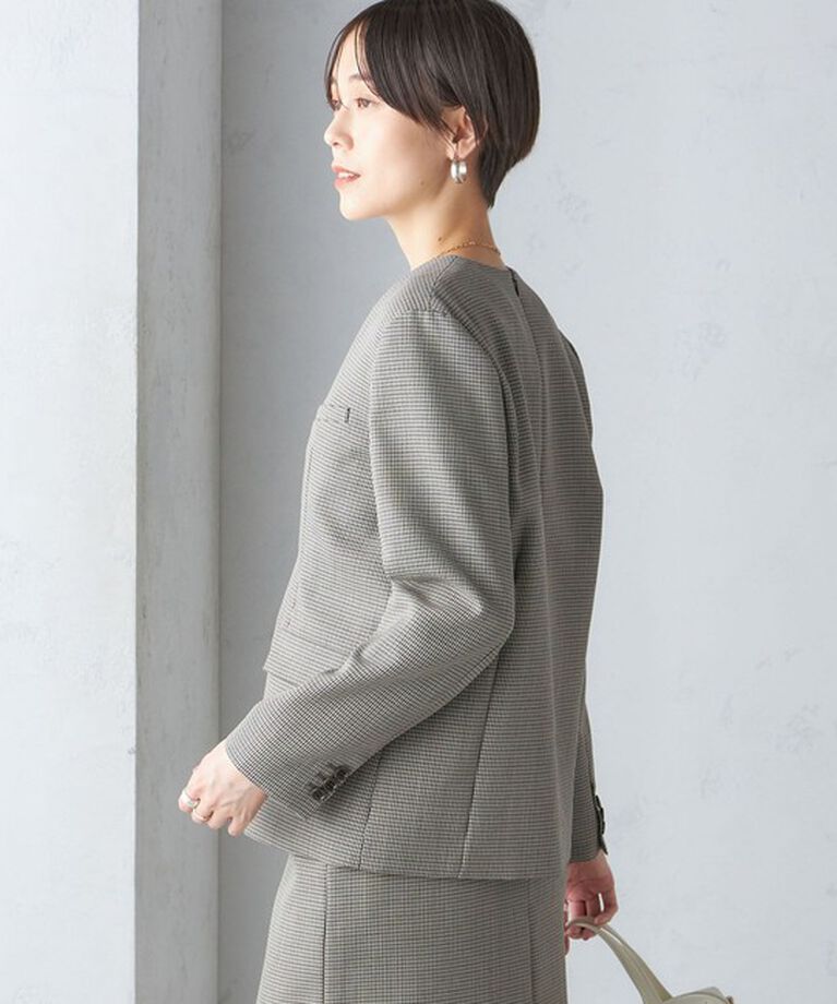 SHIPS for women「ウール混 チェック プルオーバー ジャケット（セットアップ対応）」|その他|