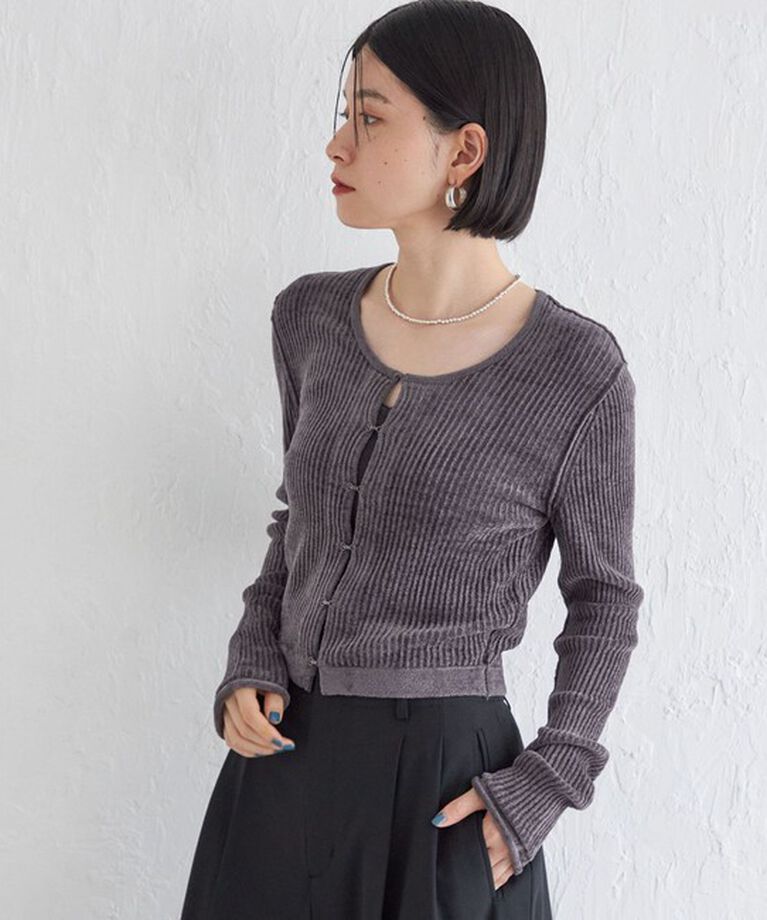 SHIPS for women「Wai＋:〈手洗い可能〉1/18ホック付 カーディガン」|カーディガン|