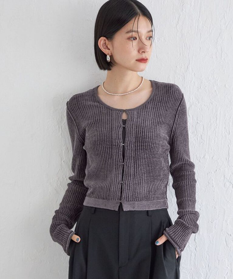 SHIPS for women「Wai＋:〈手洗い可能〉1/18ホック付 カーディガン」|カーディガン|