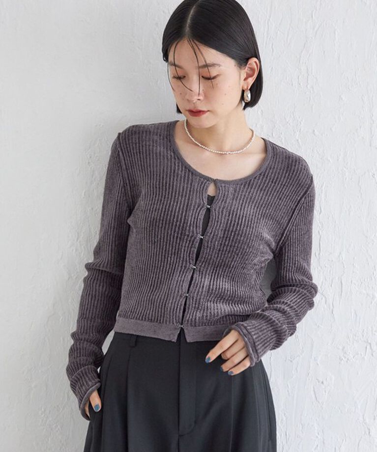 SHIPS for women「Wai＋:〈手洗い可能〉1/18ホック付 カーディガン」|カーディガン|