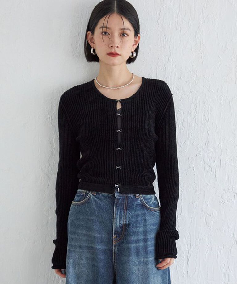 SHIPS for women「Wai＋:〈手洗い可能〉1/18ホック付 カーディガン」|カーディガン|